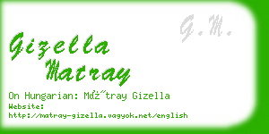 gizella matray business card